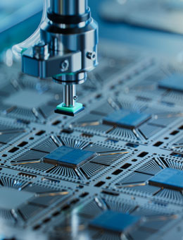 Pick and place machine with Printed Circuit Board