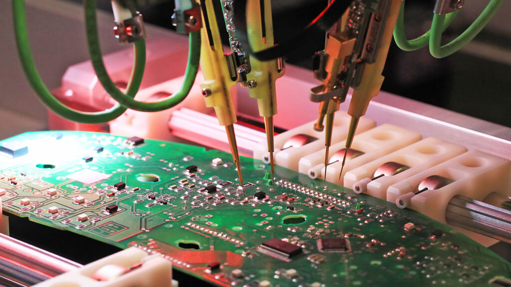 Flying Probe Testing of PCB prototypes at Foxtronics EMS