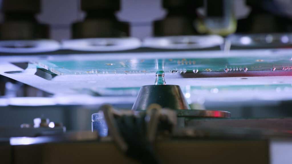 Selective Soldering process for Through hole assembly at Foxtronics EMS facility