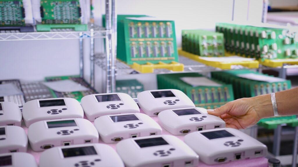 Final PCB assembly at Foxtronics EMS facility.