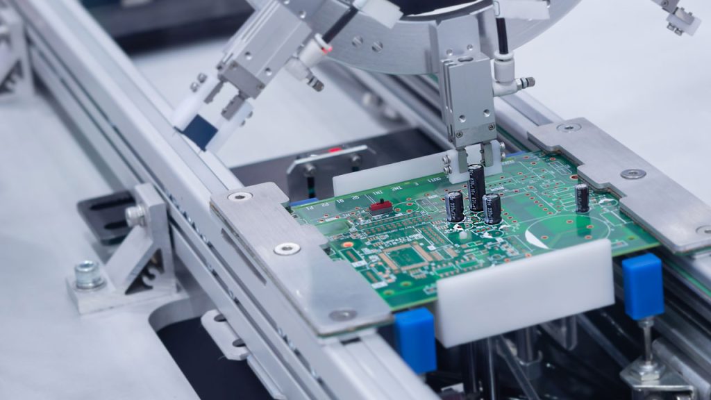 Mixed Technology PCB Assembly manufacturing at one of the Foxtronics EMS facilities in the USA.